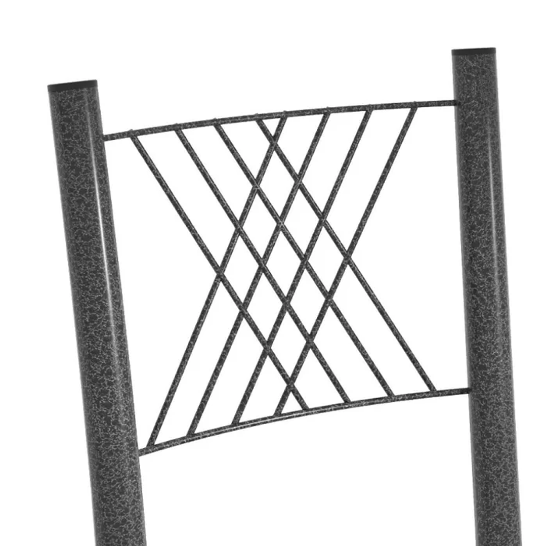 Conjunto Mesa com 4 Cadeiras Tampo de Granito Preto Floral/Martelado Prata 9