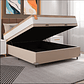 Cama Box Baú Casal Colchão Molas Ensacadas Real 138x188x68cm Branco / Bege - Suporta até 130Kg Por Pessoa - Thumbnail 3