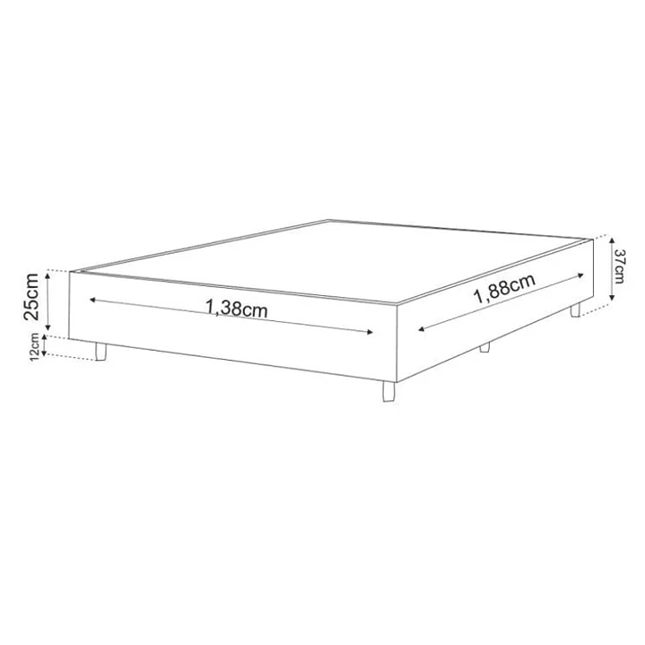 Conjunto Cama Box Casal Cairo Com Molas Ensacadas 138cmx188cmx67cm Rose 8