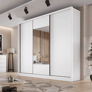 Guarda Roupa Casal com Espelho 3 Portas 6 Gavetas Montreal Cumaru Fendi