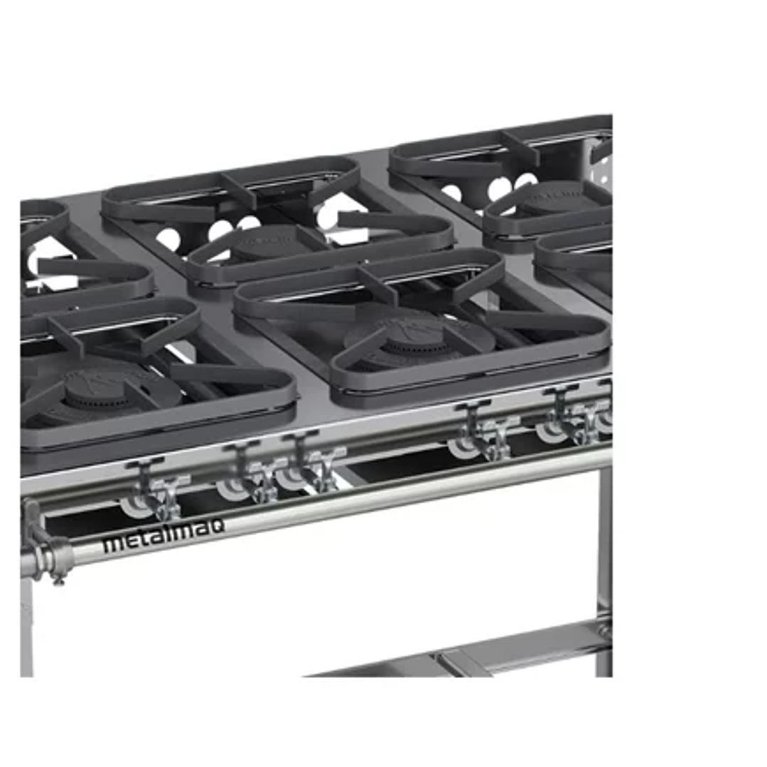 Fogão Industrial 6 Bocas 30x30 Inox Top Metalmaq 2