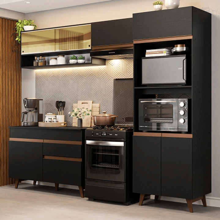 Armário de Cozinha Completa 260cm Branco  2