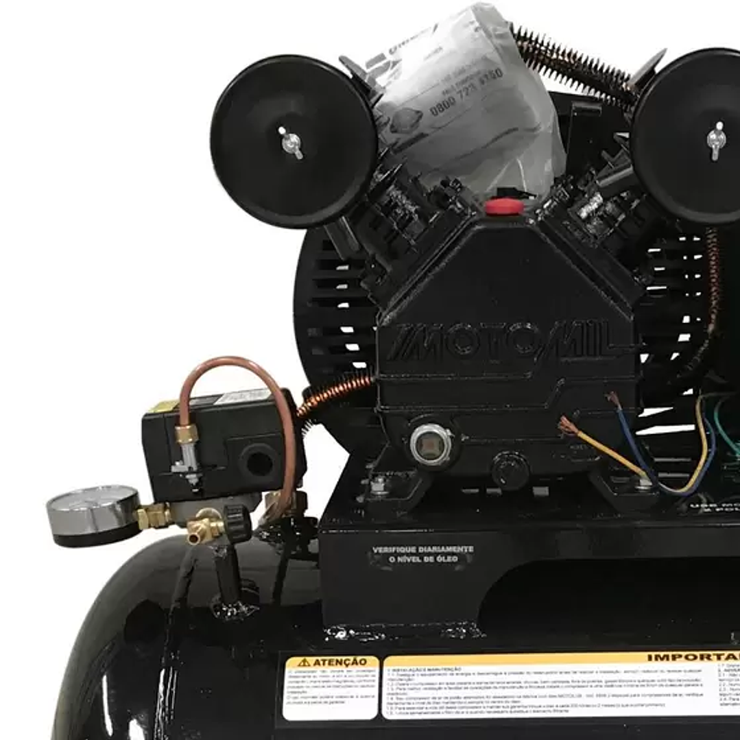 Compressor de Ar 10 Pés 2,0 HP 100 Litros 2 Pistões CMV-10PL100A  4