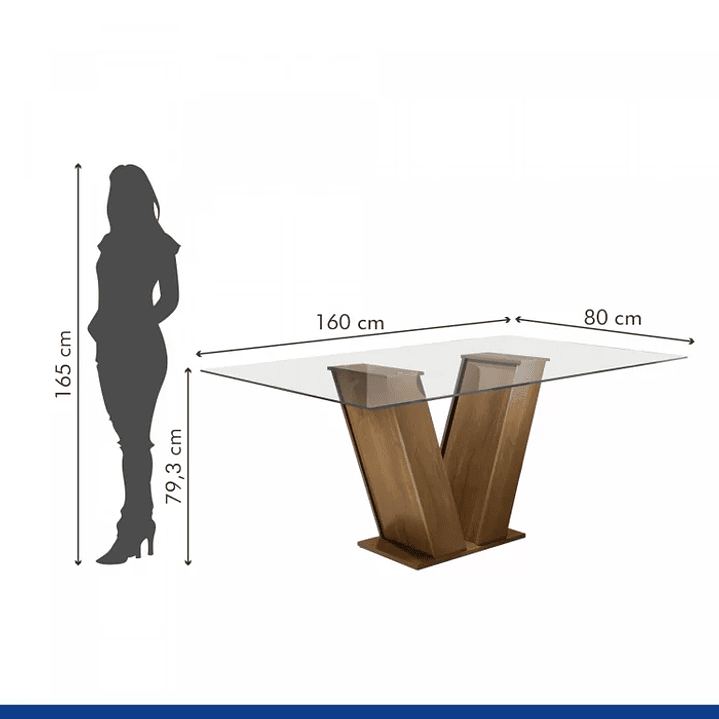 Conjunto Sala de Jantar Mesa Classic Tampo de Vidro 6 Cadeiras Vitória Chocolate/Animale Marrom 7
