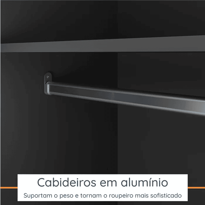 Guarda Roupa Solteiro 4 Portas 2 Gavetas  7