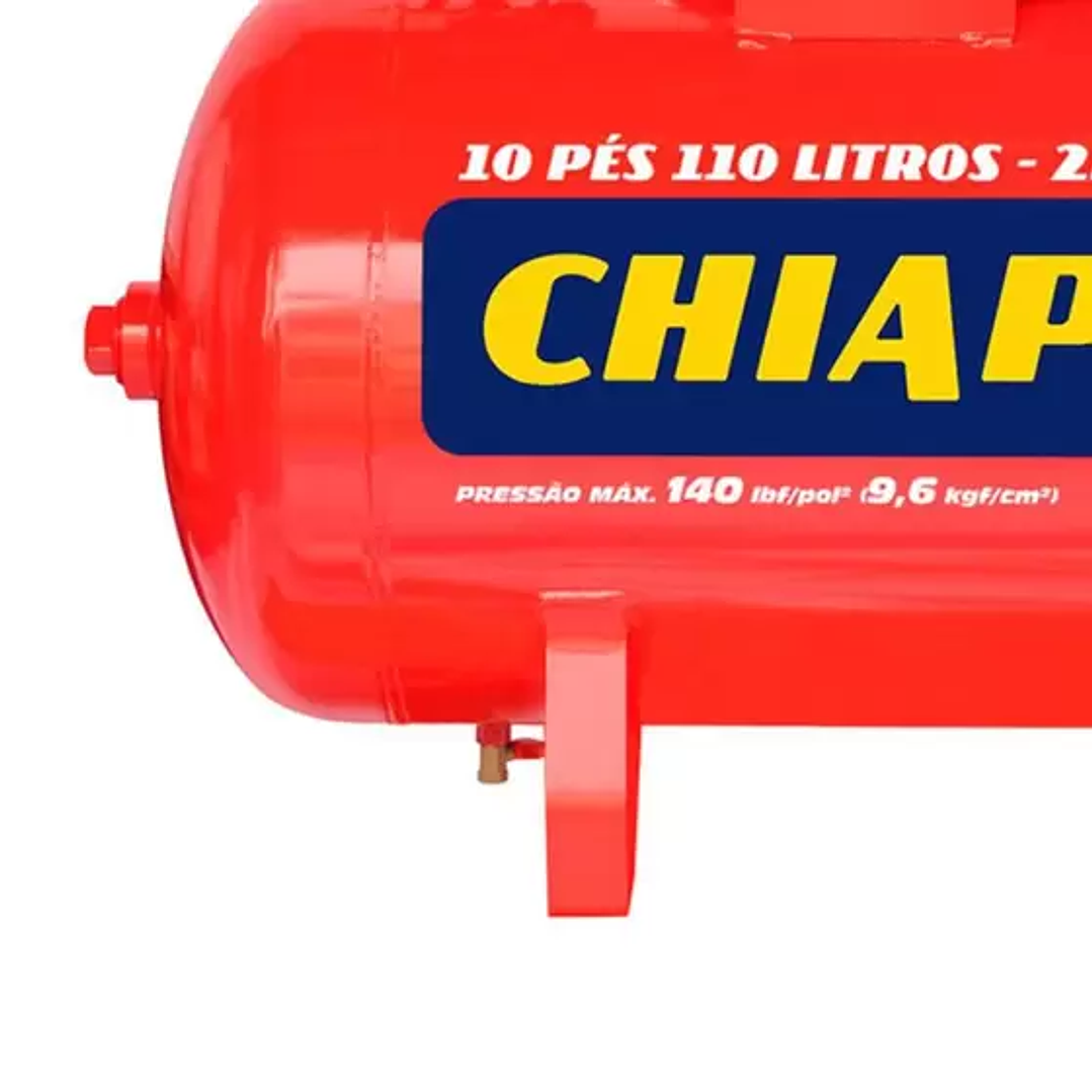 Compressor de Ar 10 Pés 2 HP 110 Litros 2 Pistões RED sem Motor 19196  3