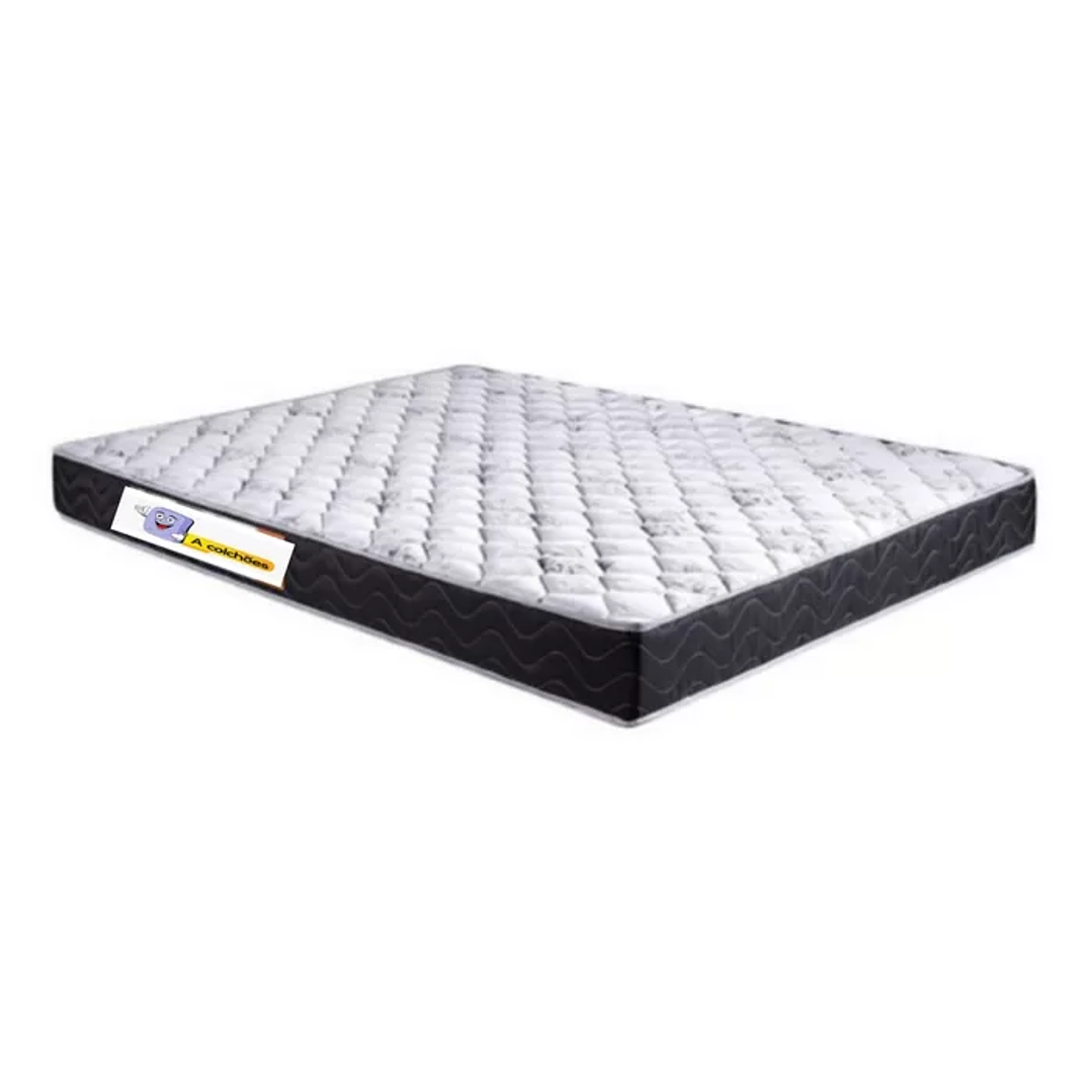 Cama Box Casal com Baú Branca + Colchão Molas Bonnel 5