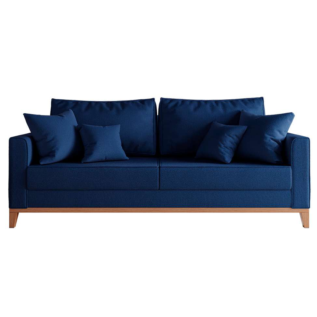 Sofá Beny 3 Lugares com Base de Madeira Linho 5