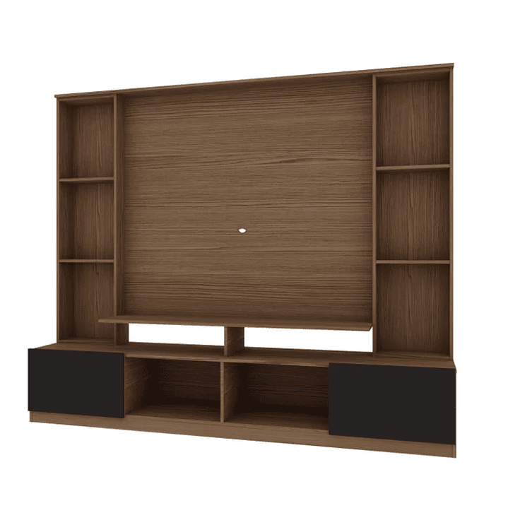 Rack com Painel para TV até 55 Polegadas 2,1m 2 Portas Delfos Yescasa Ébano 5