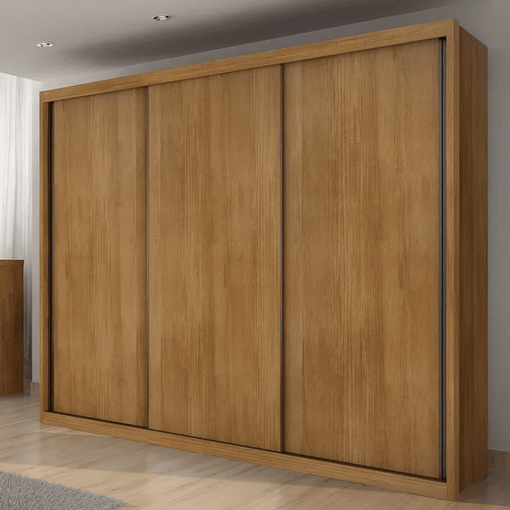 Guarda Roupa Casal 3 Portas de Correr 6 Gavetas 270,5cm Spazio  Branco 2