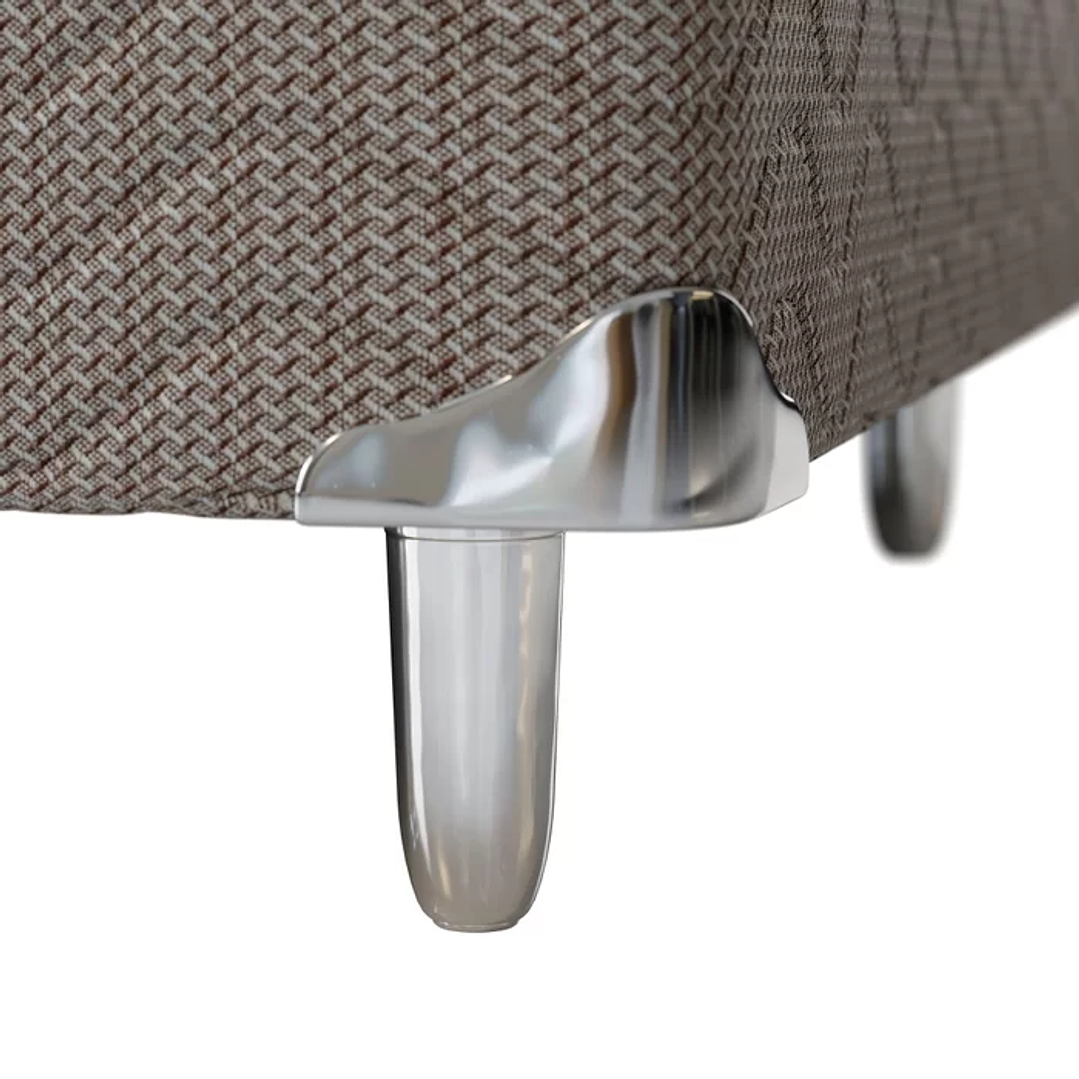 Cama Box Casal Supreme 1,38X1,88X0,60 Molas Ensacadas Tecido poliéster Dourado, Jacquard Tipo Malha Dourado 8