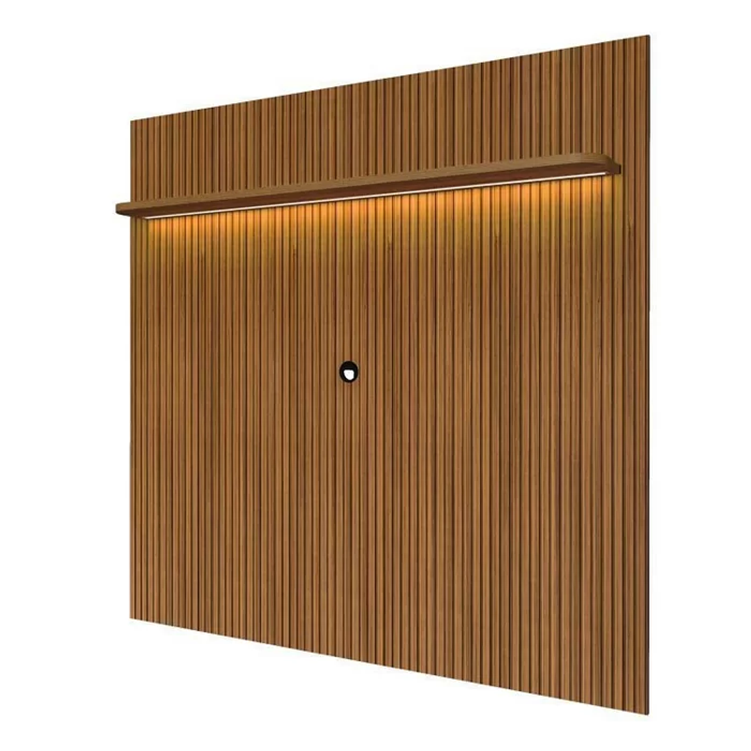 1/16 Rack com Painel para TV até 75 Polegadas com LED Impressão Ripada 3D Liverpool Pinho/Off White 10