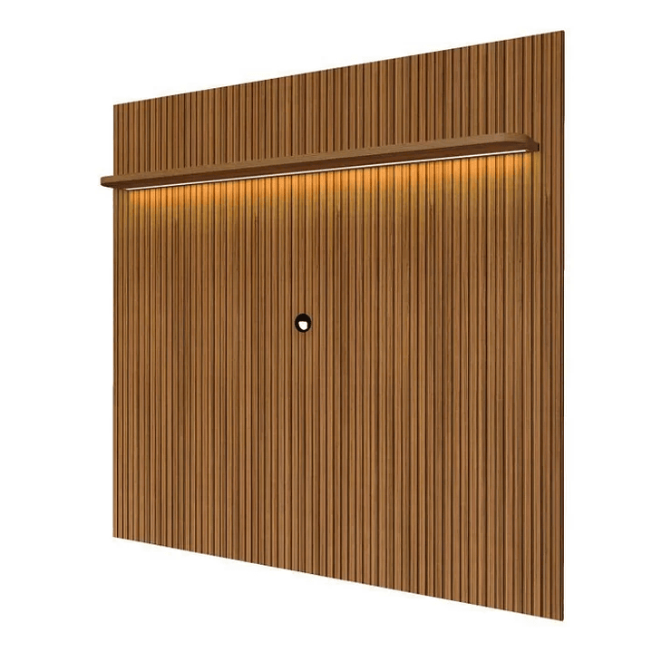 1/16 Rack com Painel para TV até 75 Polegadas com LED Impressão Ripada 3D Liverpool Pinho/Off White 10