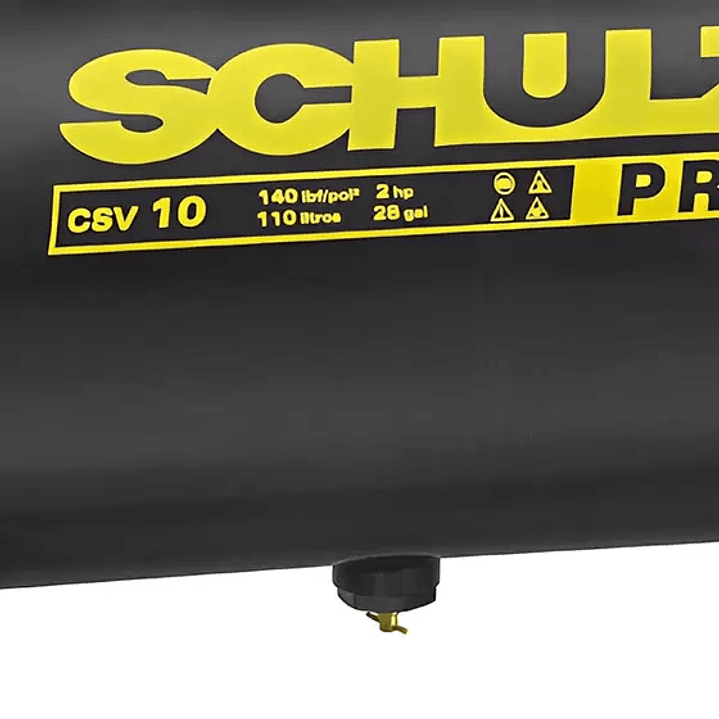Compressor de Ar 2HP 10 Pés 110 Litros Monofásico Pro CSV 10/110 Schulz 4
