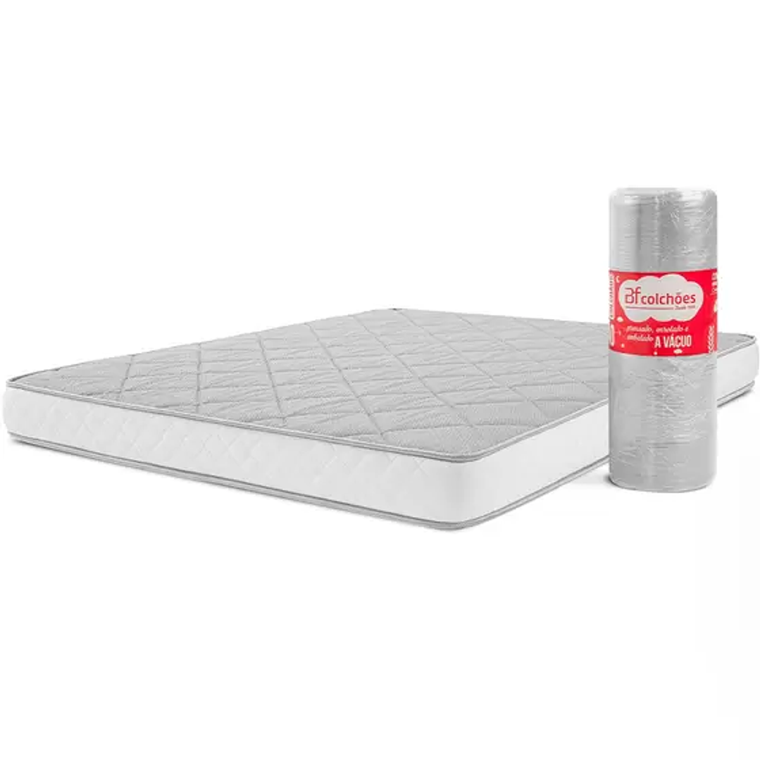 Colchão Casal Espuma D33 A Vácuo Ortopédica Certificada BF Colchões 138x188x17cm 1