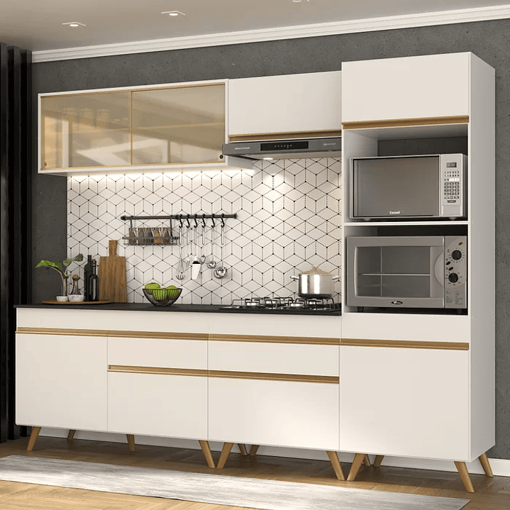 Cozinha Completa 5 Peças com Armário e Balcão Mp3715 Veneza Gb 2