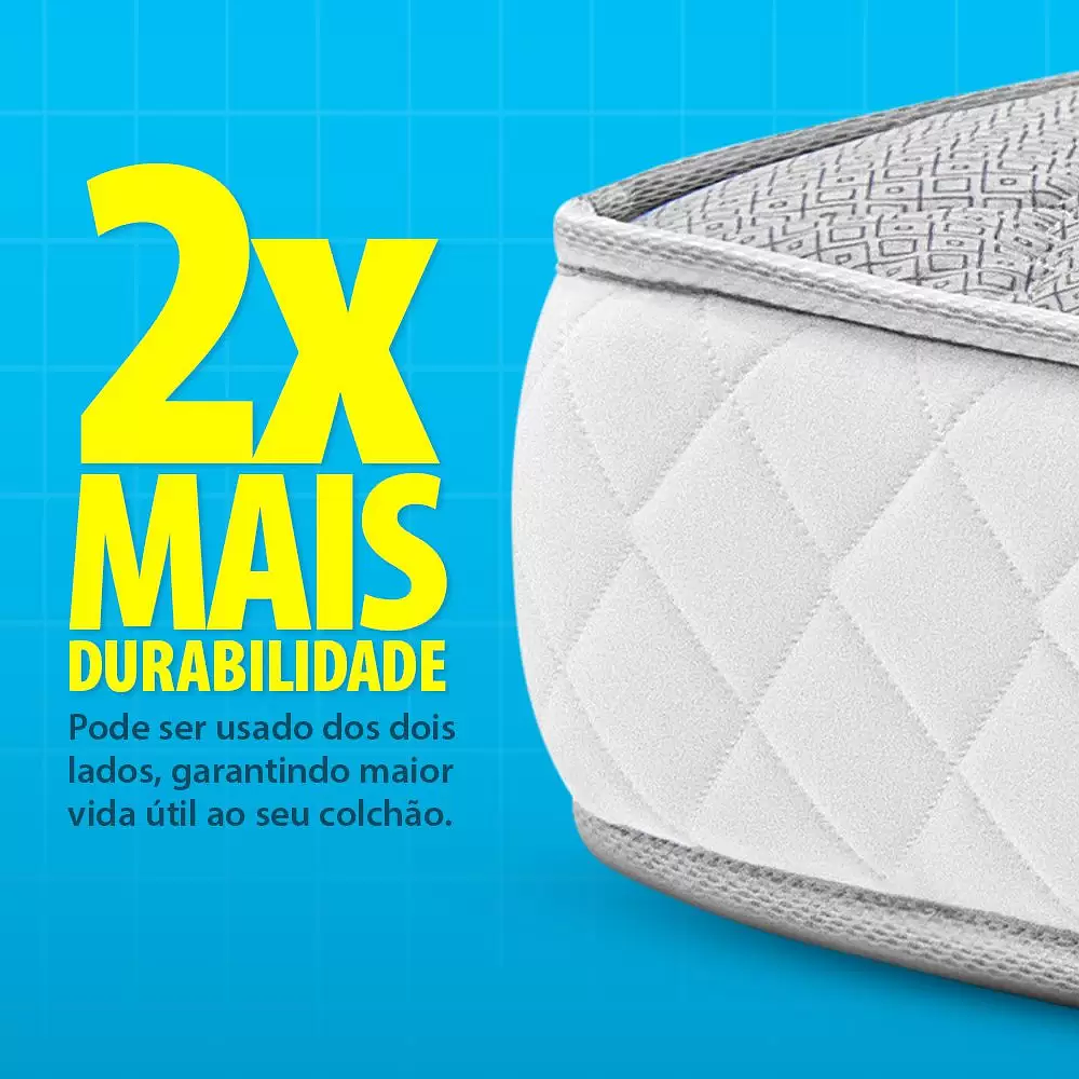 Colchão Casal Espuma D33 A Vácuo Ortopédica Certificada BF Colchões 138x188x17cm 5