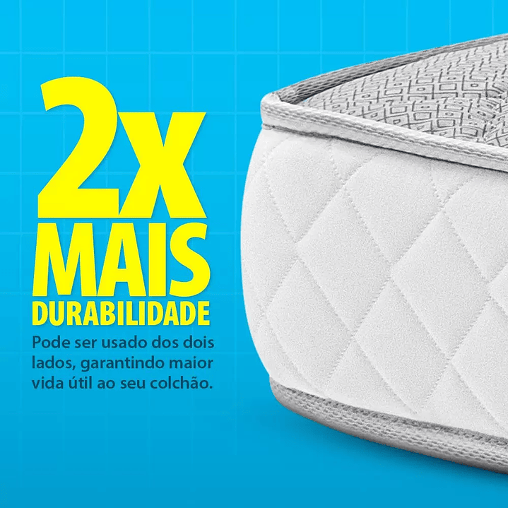 Colchão Casal Espuma D33 A Vácuo Ortopédica Certificada BF Colchões 138x188x17cm 5