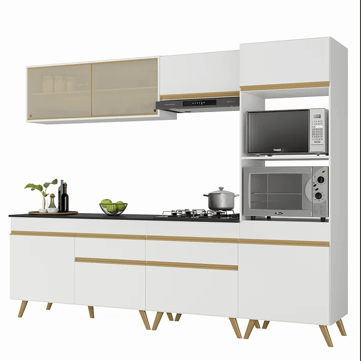 Cozinha Completa 5 Peças com Armário e Balcão Mp3715 Veneza Gb 3