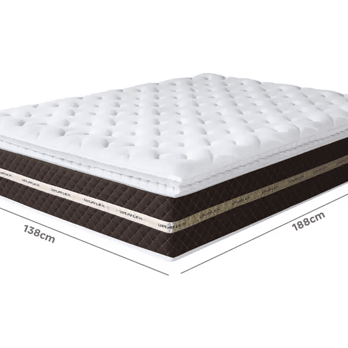Colchão Casal Umaflex de Molas Ensacadas 33x138x188cm Prada 4