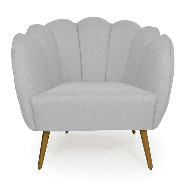 Poltrona Ariel Linho Bege e Dourada 3