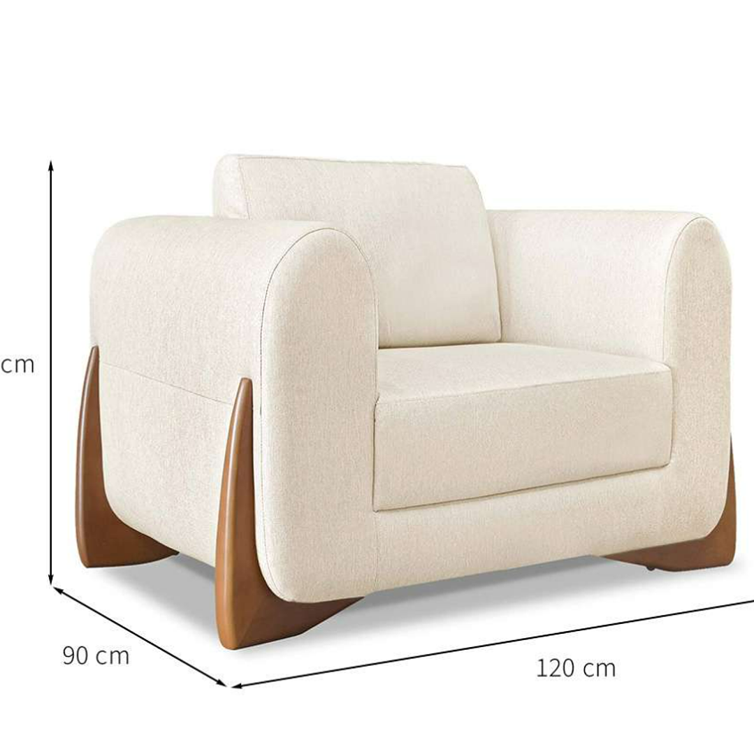 Poltrona Yves Linho Natural 5