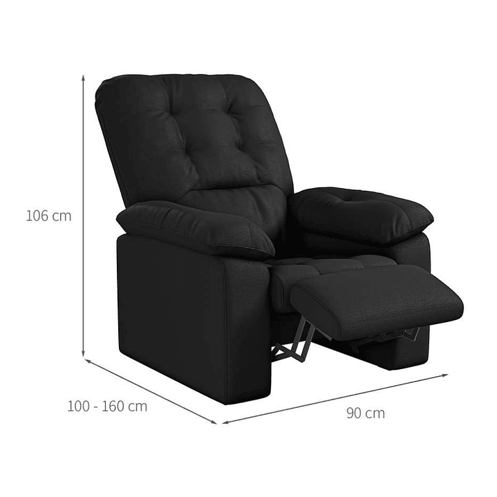 Poltrona Reclinável Estoril Revestimento Sintético  5