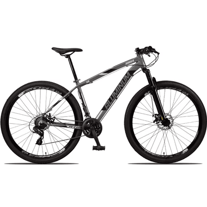 Bicicleta 29 Aluminum Raider 24 Marchas Index Freio a Disco - Preto+Vermelho 1