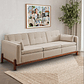 Sofá Tiê 3 Lugares 218cm em Linho Bege - Thumbnail 1