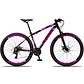 Bicicleta 29 Aluminum Raider 24 Marchas Index Freio a Disco - Preto+Vermelho - Thumbnail 5
