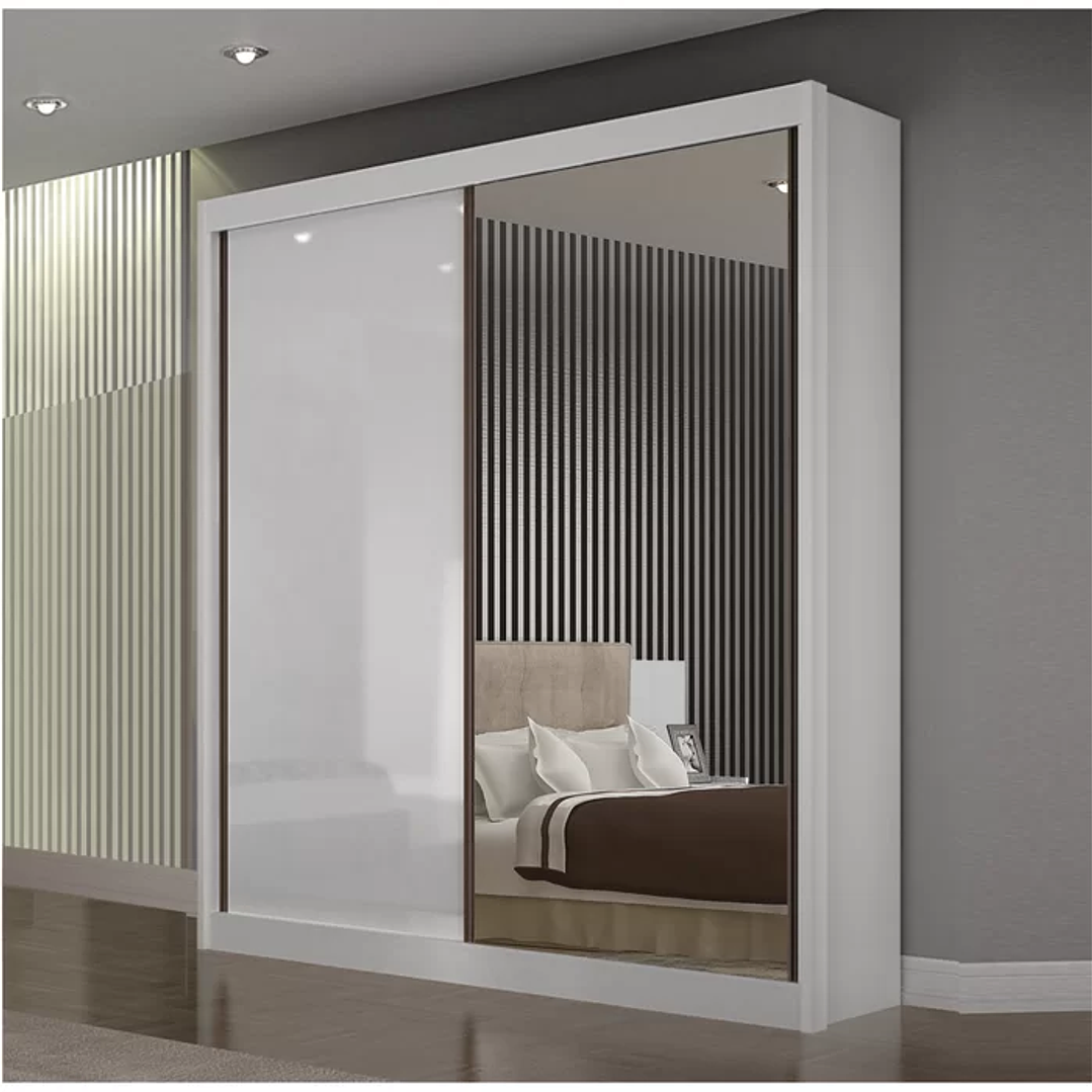 Guarda Roupa com Espelho 2 Portas 3 Gavetas São Paulo  1