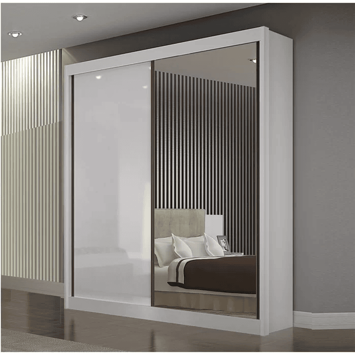 Guarda Roupa com Espelho 2 Portas 3 Gavetas São Paulo  1