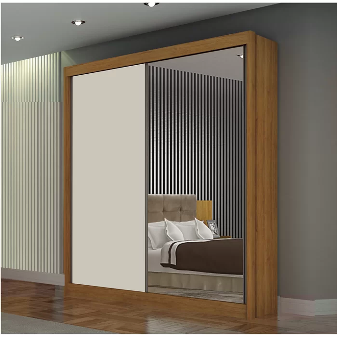 Guarda Roupa com Espelho 2 Portas 3 Gavetas São Paulo  3