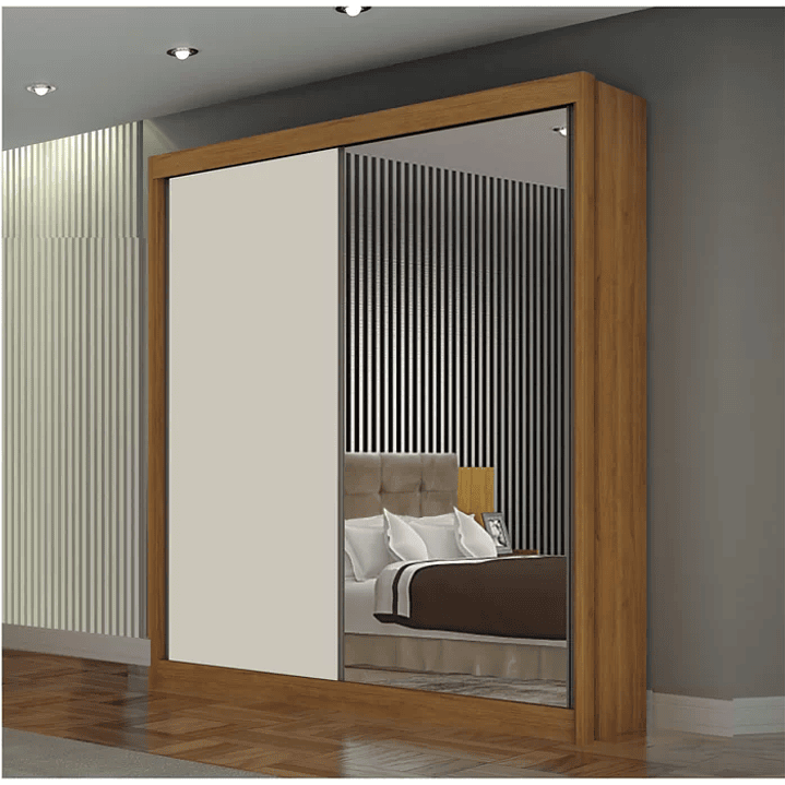 Guarda Roupa com Espelho 2 Portas 3 Gavetas São Paulo  3