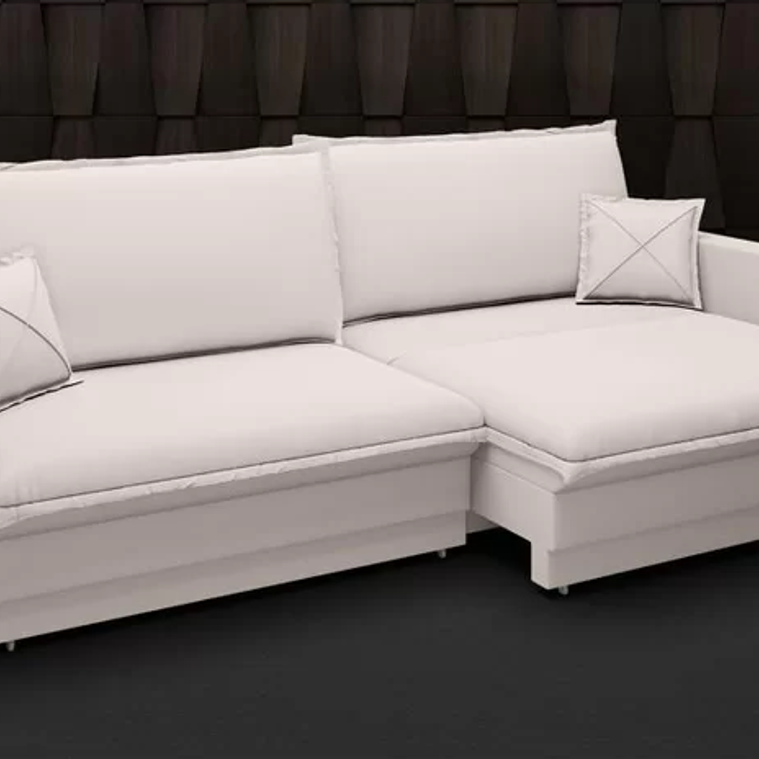 Sofá Tango 1,80M Sem Caixa, Retrátil e Reclinável Velosuede - Areia 1