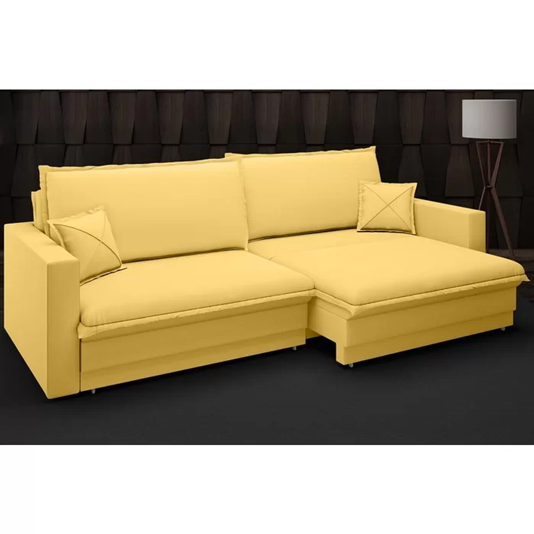 Sofá Tango 1,80M Sem Caixa, Retrátil e Reclinável Velosuede - Areia 3