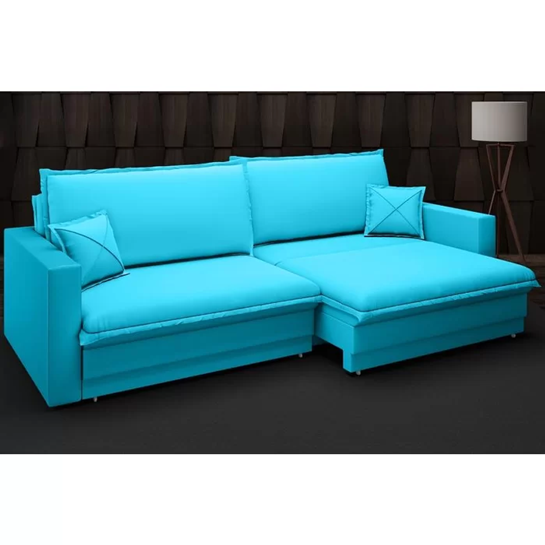 Sofá Tango 1,80M Sem Caixa, Retrátil e Reclinável Velosuede - Areia 4