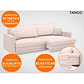 Sofá Tango 1,80M Sem Caixa, Retrátil e Reclinável Velosuede - Areia - Thumbnail 9