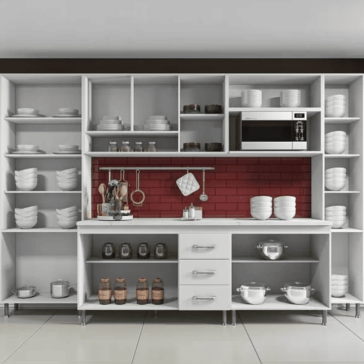 Cozinha Compacta 6 Peças com Armário e Balcão Mp3693 Veneza  4