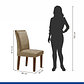 Conjunto Sala De Jantar Nápoles Tampo Vidro/MDF com 6 Cadeiras Luísa Smart Plus Cinamomo/Off White/Bege - Thumbnail 9