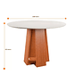 Conjunto Sala de Jantar 1 Mesa Redonda com 4 Cadeiras Beatriz Cherry/Off White - Thumbnail 4