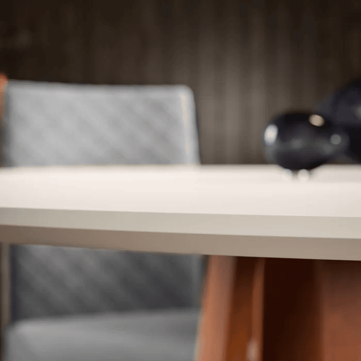 Conjunto Sala de Jantar 1 Mesa Redonda com 4 Cadeiras Beatriz Cherry/Off White 7