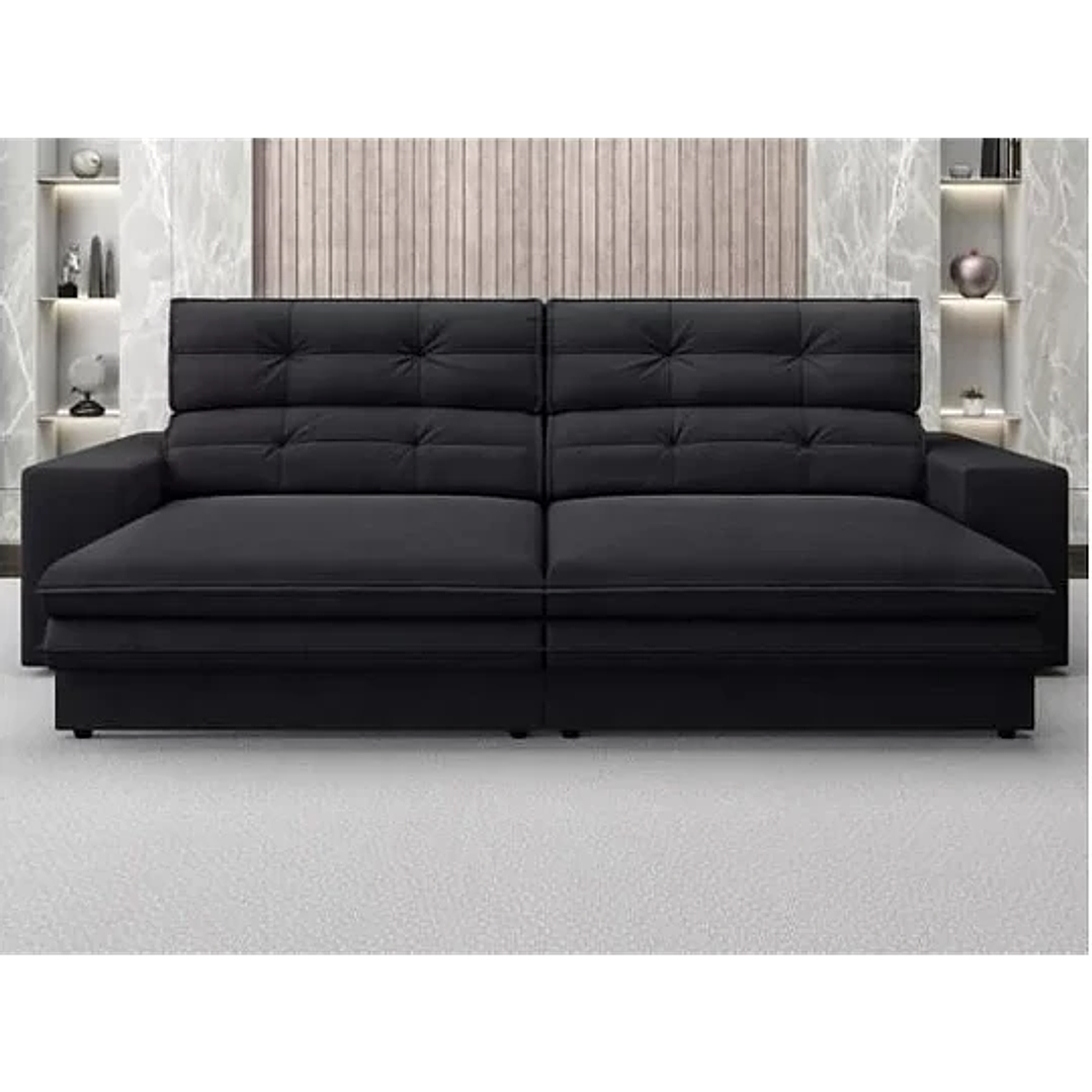 Sofá Pegasus 2,00M Assento Retrátil e Reclinável Velosuede  2