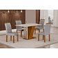 Conjunto Sala de Jantar com 4 Cadeiras Miami Freijo/OffWhite/Palha - Thumbnail 3