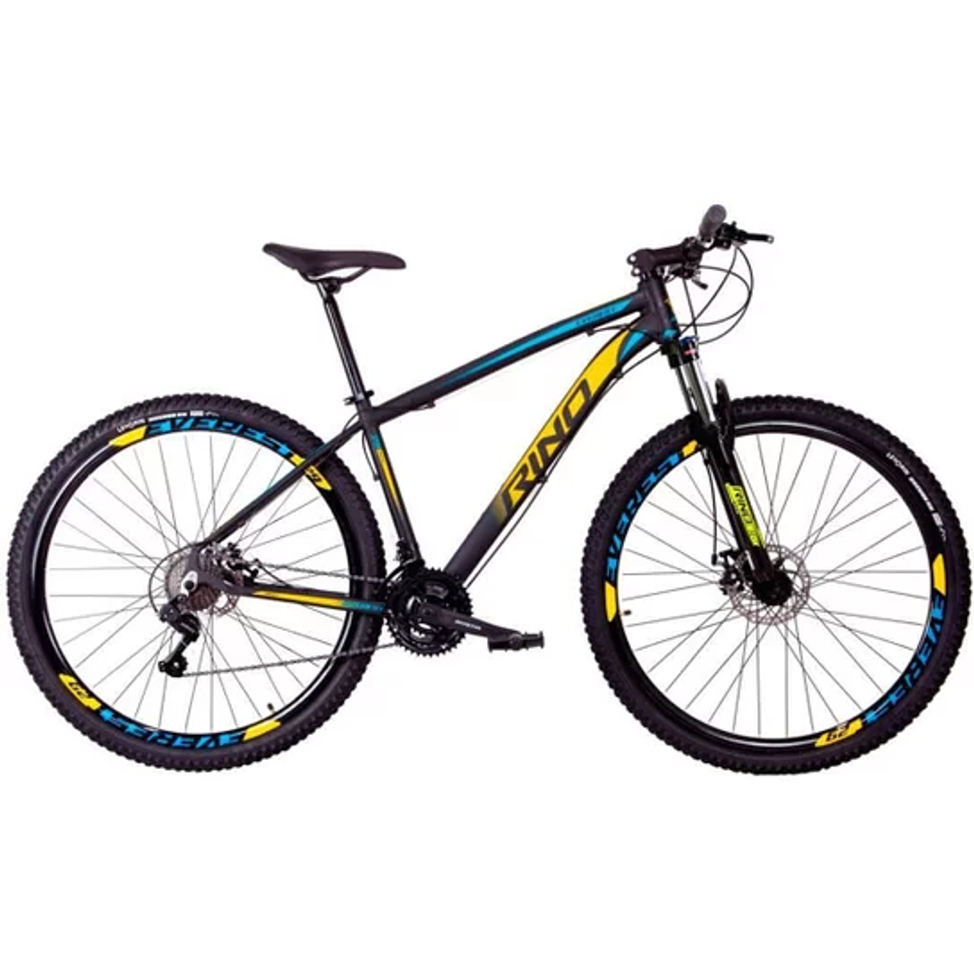 BICICLETA ARO 29 RINO EVEREST COLOR - 24V CAMBIOS SHIMANO - SUSPENSÃO COM TRAVA 2