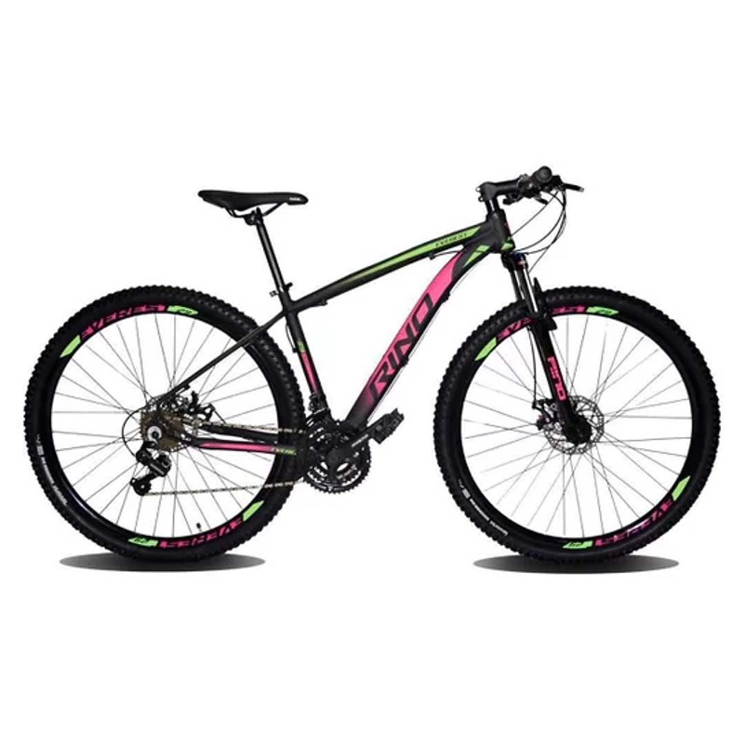 BICICLETA ARO 29 RINO EVEREST COLOR - 24V CAMBIOS SHIMANO - SUSPENSÃO COM TRAVA 4