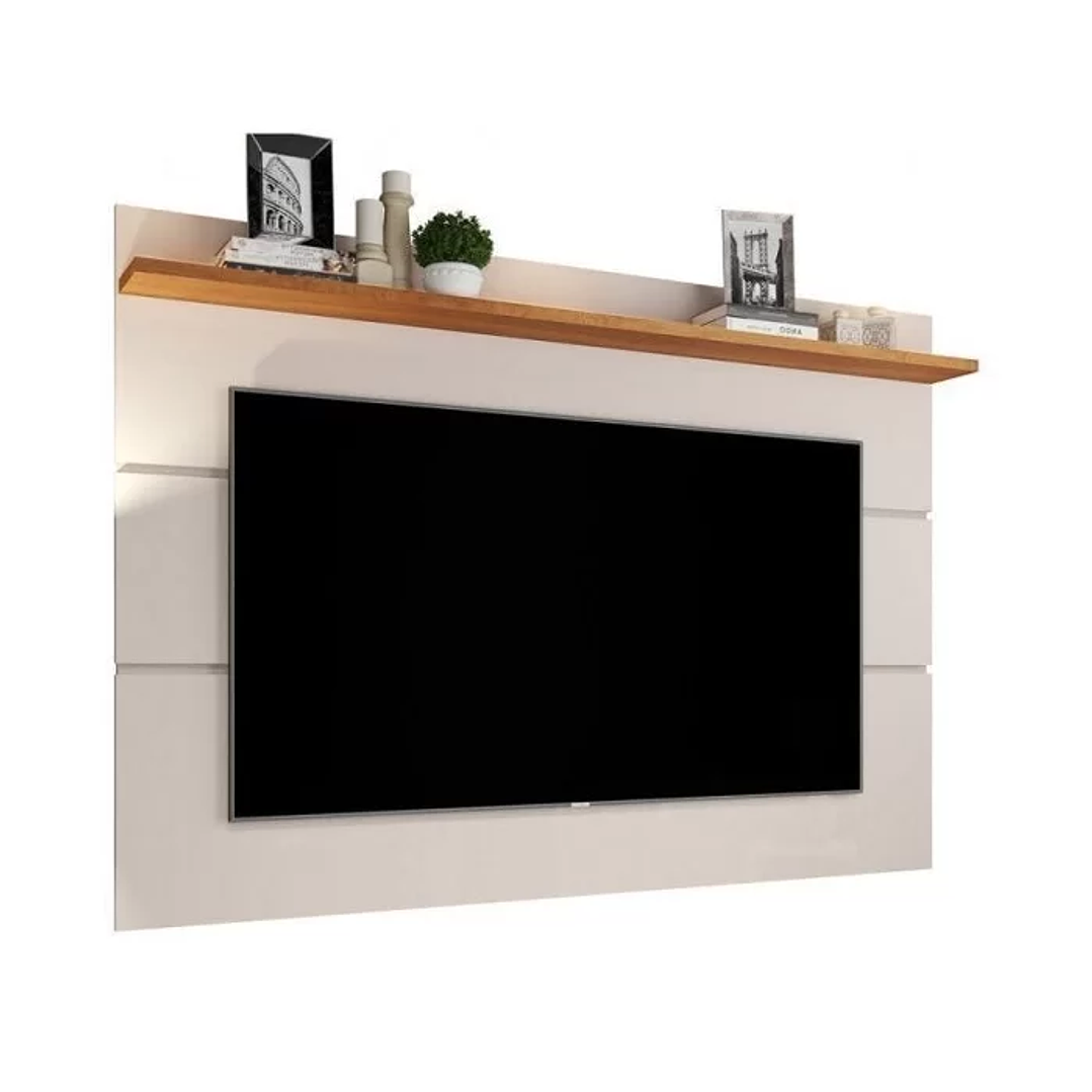 Conjunto Rack Vivare Wood e Painel para TV até 60 Polegadas Vivare Off White Nature - Off White Nature 5