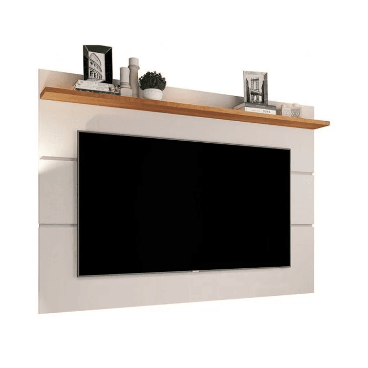 Conjunto Rack Vivare Wood e Painel para TV até 60 Polegadas Vivare Off White Nature - Off White Nature 5