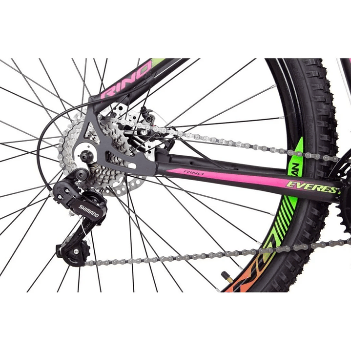 BICICLETA ARO 29 RINO EVEREST COLOR - 24V CAMBIOS SHIMANO - SUSPENSÃO COM TRAVA 6