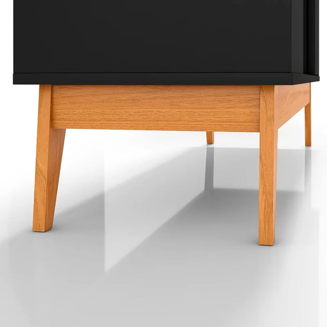 Rack Ripado 2 Portas com Painel para Tv 50 Polegadas Astúrias 136cm Off White 4